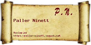 Paller Ninett névjegykártya